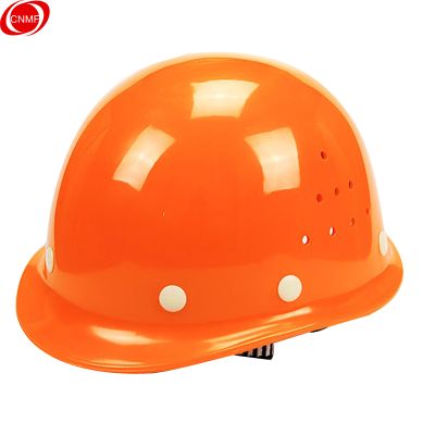 谋福 CNMF8038-1 盔式透气安全帽 防砸施工帽定制收费 橙色整箱40个