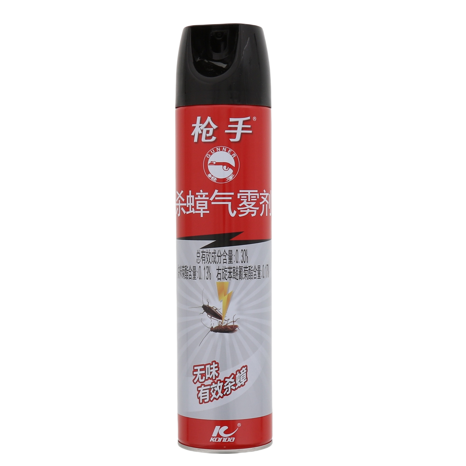 枪手 杀蟑气雾剂(无味) 600ml 瓶高清大图