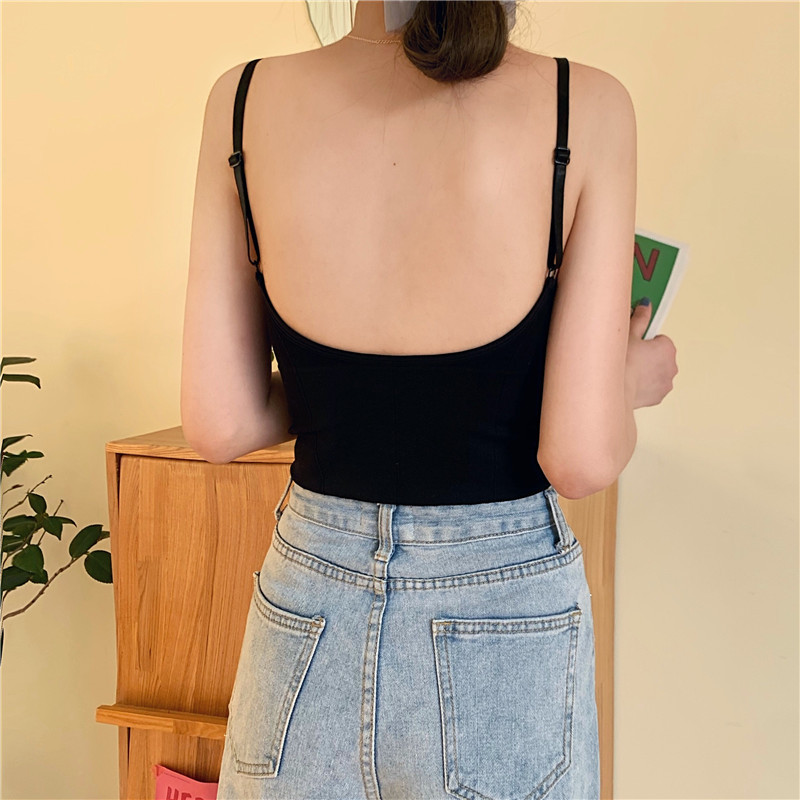 suntek夏季韩版运动吊带背心女网红无钢圈美背u型外穿打底裹胸抹胸