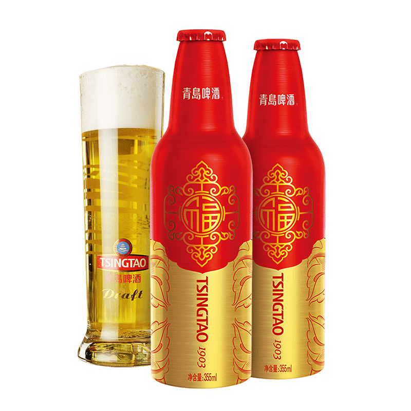 青岛啤酒(TSINGTAO)鸿运当头11度 355ml*12瓶 整箱装啤酒(常规及生肖版混发)高清大图