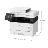 佳能(Canon)iC MF443dw A4幅面黑白激光一体机打印复印扫描/有线无线/双面打印/输稿器38页/分钟