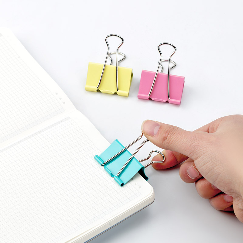 广博(GuangBo) W48108 41mm 24只/盒 长尾票夹 长尾夹 彩色高清大图