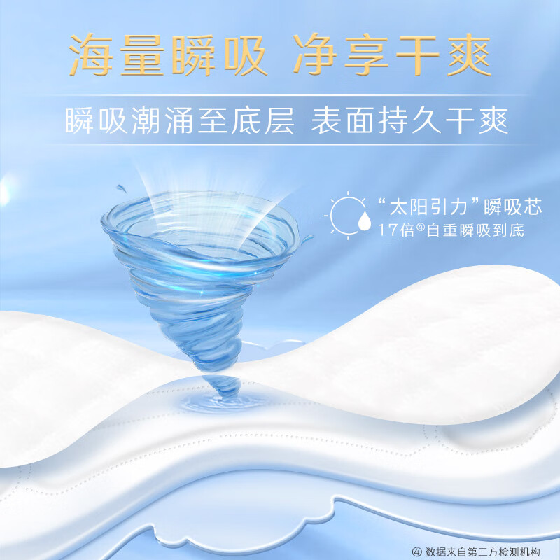 高洁丝 臻选系列极薄纯棉卫生巾夜用280mm6片*6包高清大图