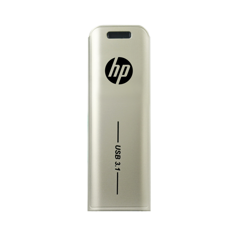 惠普(HP)USB3.1 U盘X796W 256GB 香槟金 可伸缩高速读写电脑车载两用 金属外壳