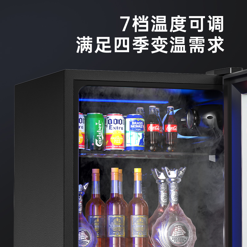 威力202L冰吧家用小型冷藏柜一级冰箱办公室茶叶红酒饮料保鲜柜高清大图