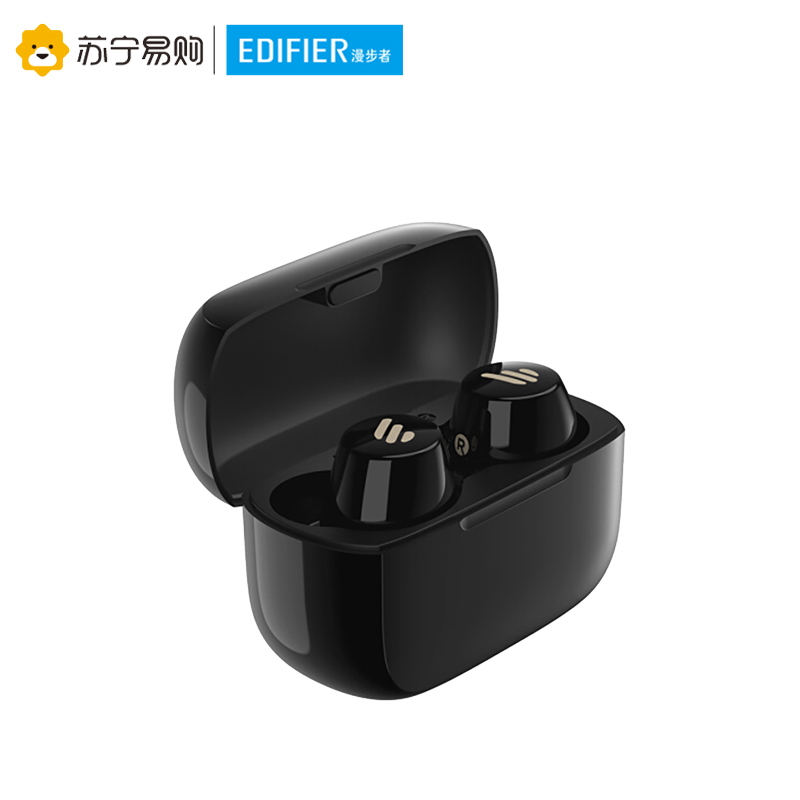 Edifier/漫步者 TWS1 真无线蓝牙耳机 迷你隐形运动手机耳机 通用苹果华为小米手机 黑色