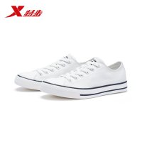 特步(Xtep)女子2018新款轻便时尚舒适防滑帆布鞋女士低帮系带板鞋/休闲鞋983418109607