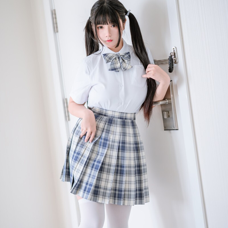 史黛丝 情趣jk制服情趣装套装全套短裙温柔格裙百褶裙女装a字半身裙