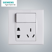 【官方旗舰店】西门子SIEMENS开关插座面板品宜雅白一开五孔插座独立带开关插座