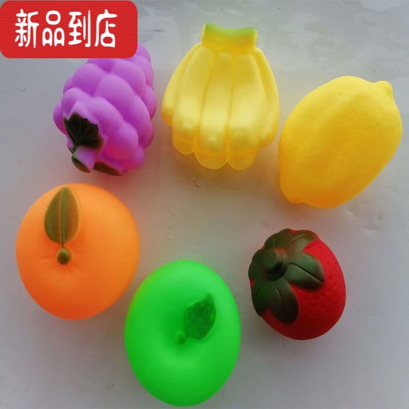 真智力水果玩具可咬硅胶小宝宝仿真水果蔬菜玩具模型软绵绵的娃娃家厨房 水果3个仿真食物图片