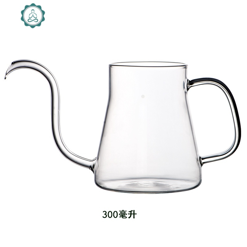 细嘴咖啡壶透明耐热玻璃壶家用咖啡器具细口长嘴手冲壶