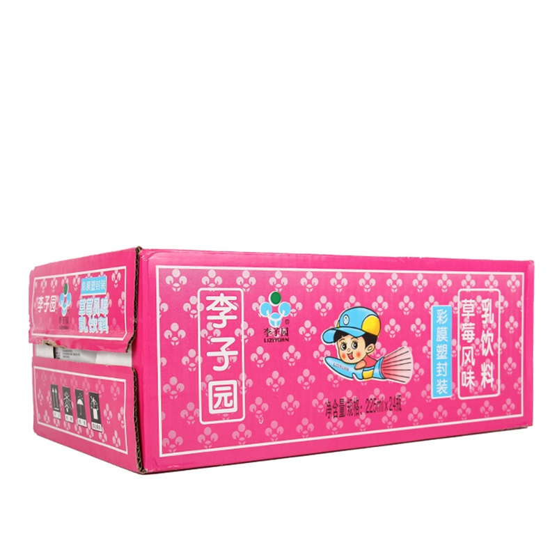 李子园草莓风味225ml*24瓶含乳饮料(整箱装)