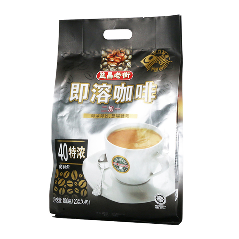 马来西亚进口 益昌老街2+1即溶咖啡20g*40包(特浓)袋装固体咖啡饮料