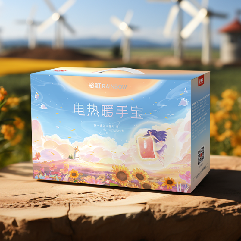 彩虹T614-L 免洗加厚亲肤绒插手电热暖手宝蓝色1个高清大图