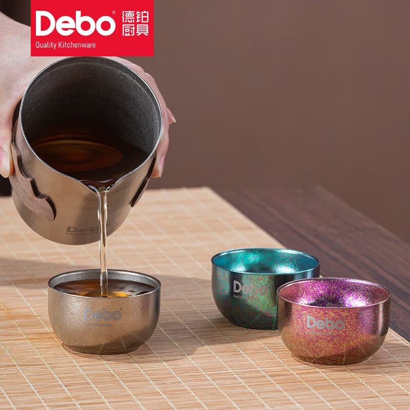 Debo德铂纯钛茶壶套装旅行茶具套装户外功夫茶杯具DEP-DS416高清大图