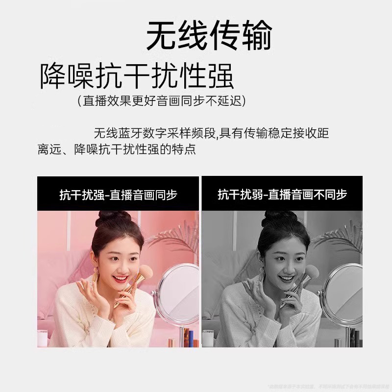 无线领夹麦克风直播手机拍视频口播收音麦抖音录音设备夹领式主播高清大图