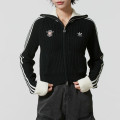 阿迪达斯 （adidas）三叶草女装新款修身运动服短款潮流时尚夹克外套KF0719 ZP XL KF0718/黑色