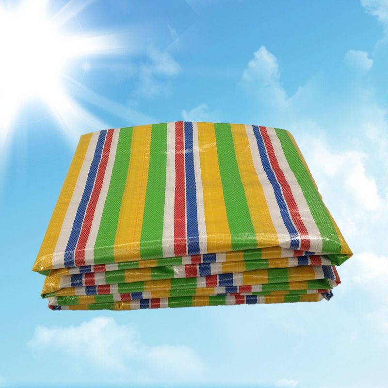 雨布防水布防雨布篷布遮阳塑料油布加厚防晒户外遮雨布彩条布|五色布