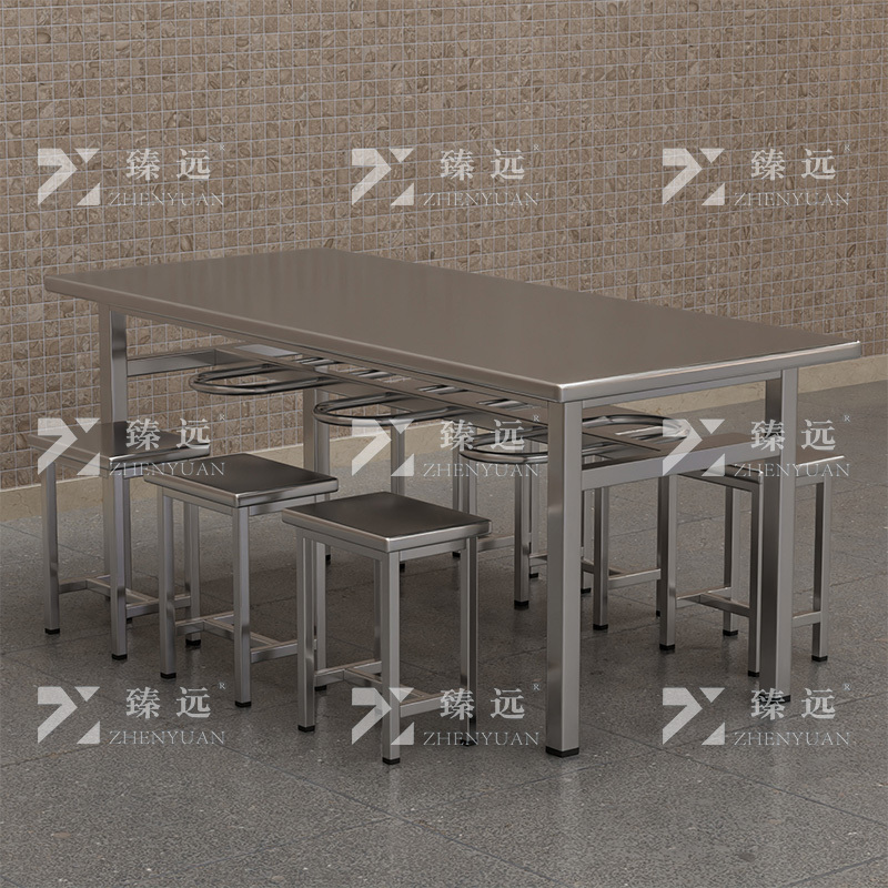 臻远ZY-BXG-323不锈钢餐桌椅学校公司食堂桌椅组合餐厅桌椅 1.8米 餐桌