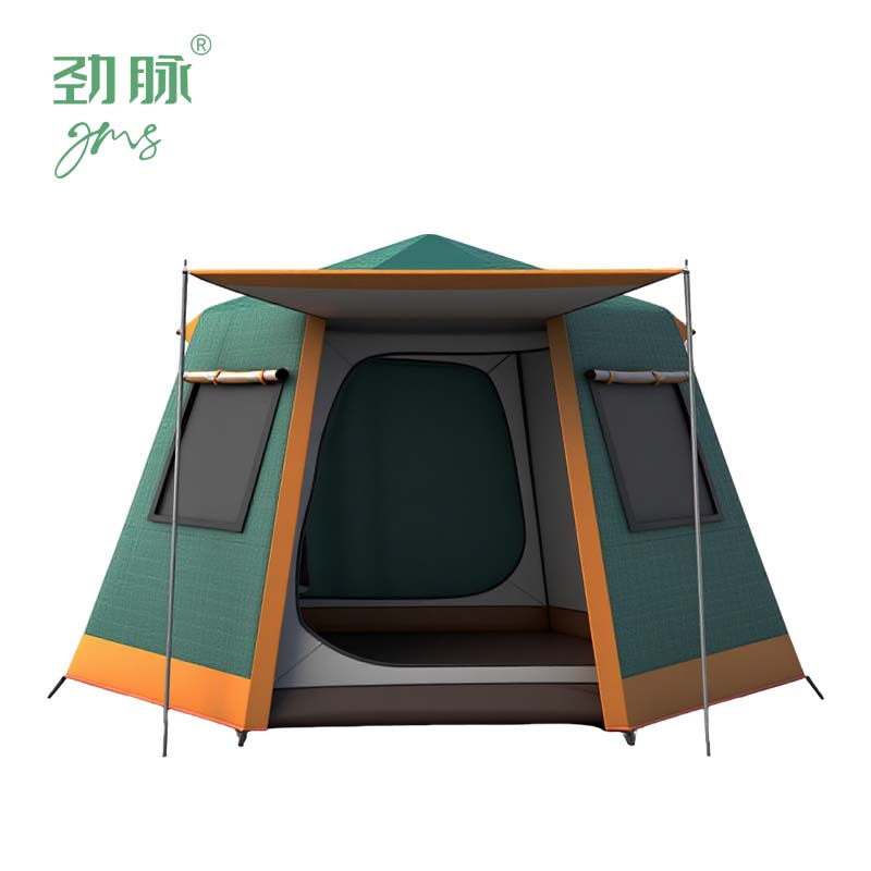 劲脉 便携式帐篷 咖啡色-246*246*165CM 顶高清大图