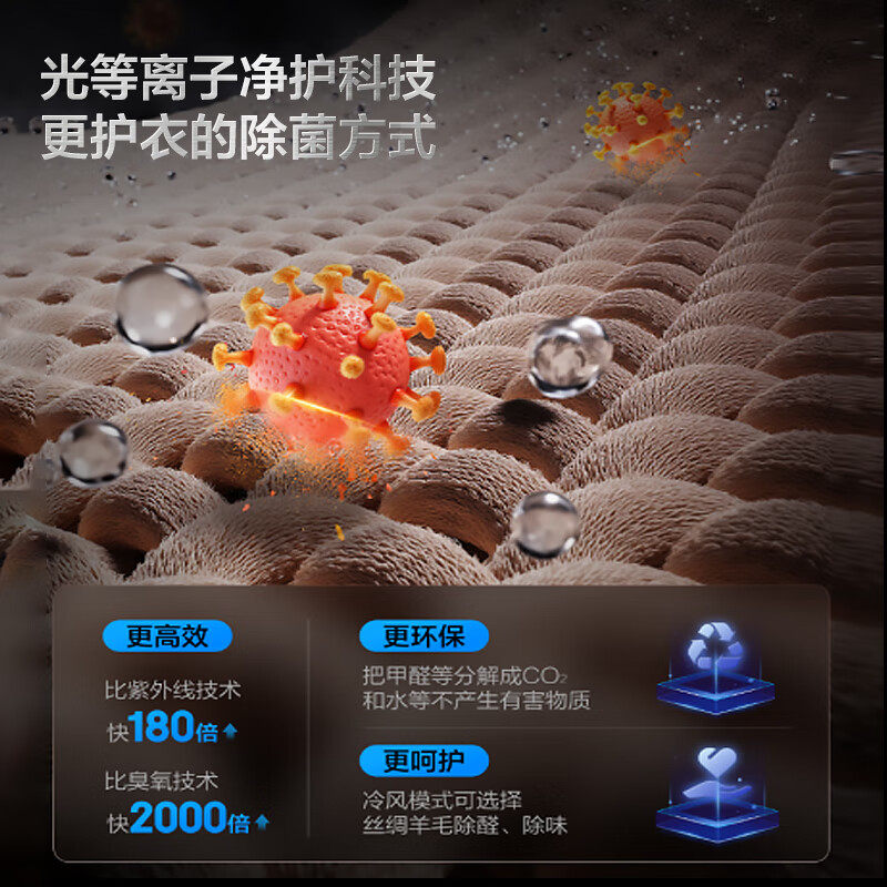 海尔深空灰10kg滚筒洗烘套装GA100-STQ583HU1 1级能效热泵烘干支持中途添衣高清大图