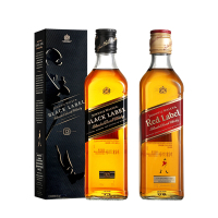 宝树行 尊尼获加红牌+黑牌375ml*2 调配型威士忌洋酒