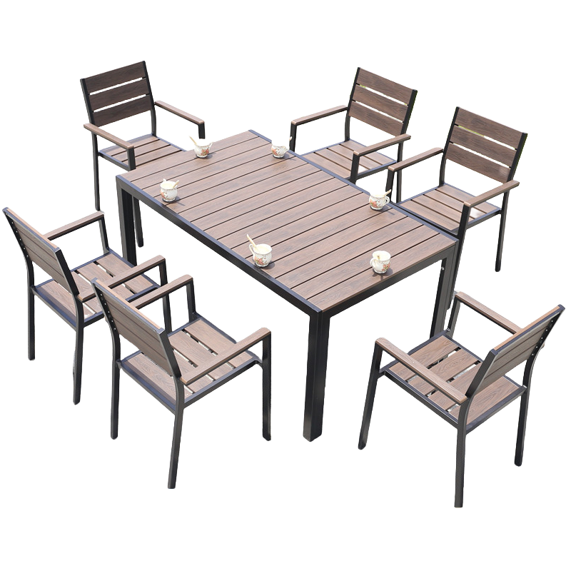 蕃蒂户外桌椅150*90cm长方桌套高清大图