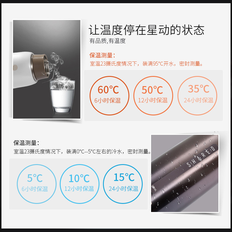 苏泊尔(SUPOR)星空保温杯KC38BH1 304不锈钢双层运动健康一键开合商务办公学生外出场合 简洁时尚水杯热水瓶