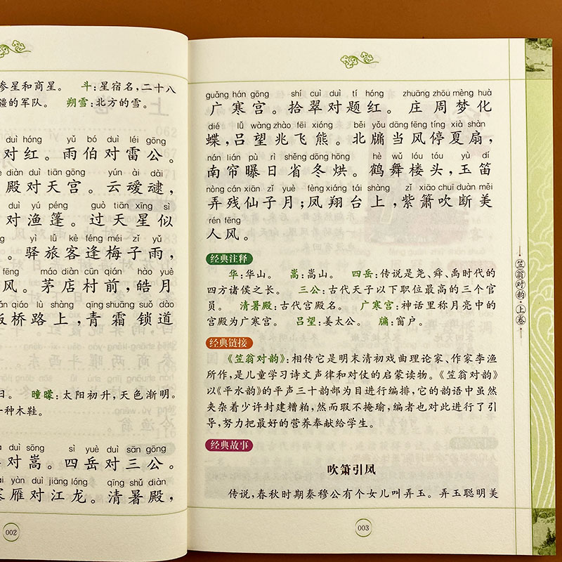 声律启蒙 [正版]完整版 笠翁对韵声律启蒙无删减彩图注音版2册李渔著精解启蒙幼儿童国学经典启蒙绘本成长必读物6-7-9-高清大图