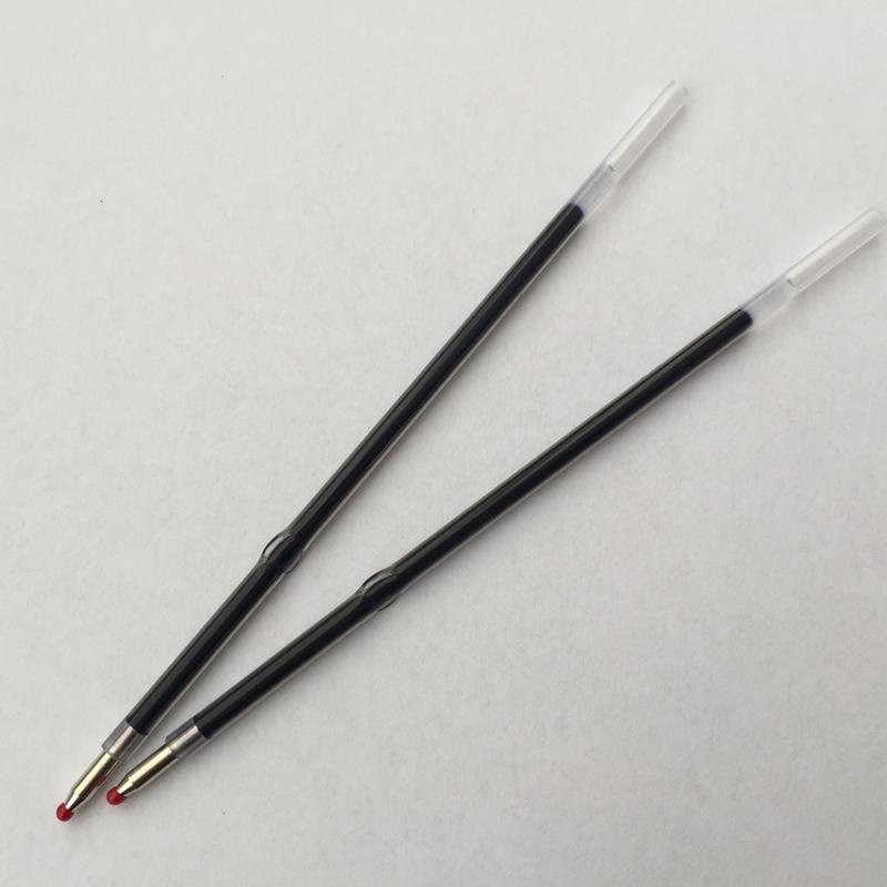 奇画按动中性05mm特细中油签字笔芯按动签字笔芯中性芯005黑色