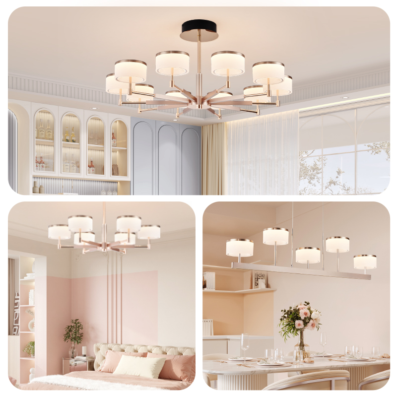 欧普吊灯晶玉胭脂红高清大图