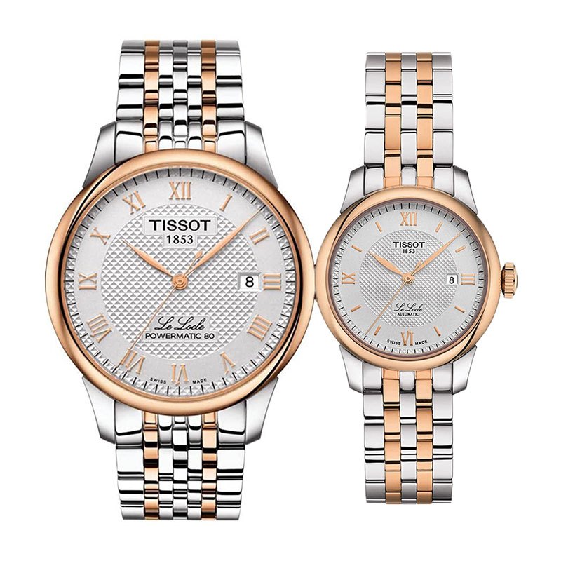 天梭(tissot) 瑞士手表 力洛克系列情侣对表 生日礼物送恋人 机械表男