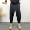 YANXU男士裤子2023新款夏季直筒宽松休闲裤痞帅阔腿九分哈伦垂感裤子男