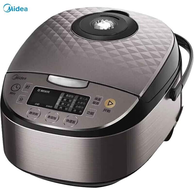 美的(Midea)智能电饭煲3-8人家用4L预约气动涡轮防溢金属机身圆灶釜内胆 MB-RS4057