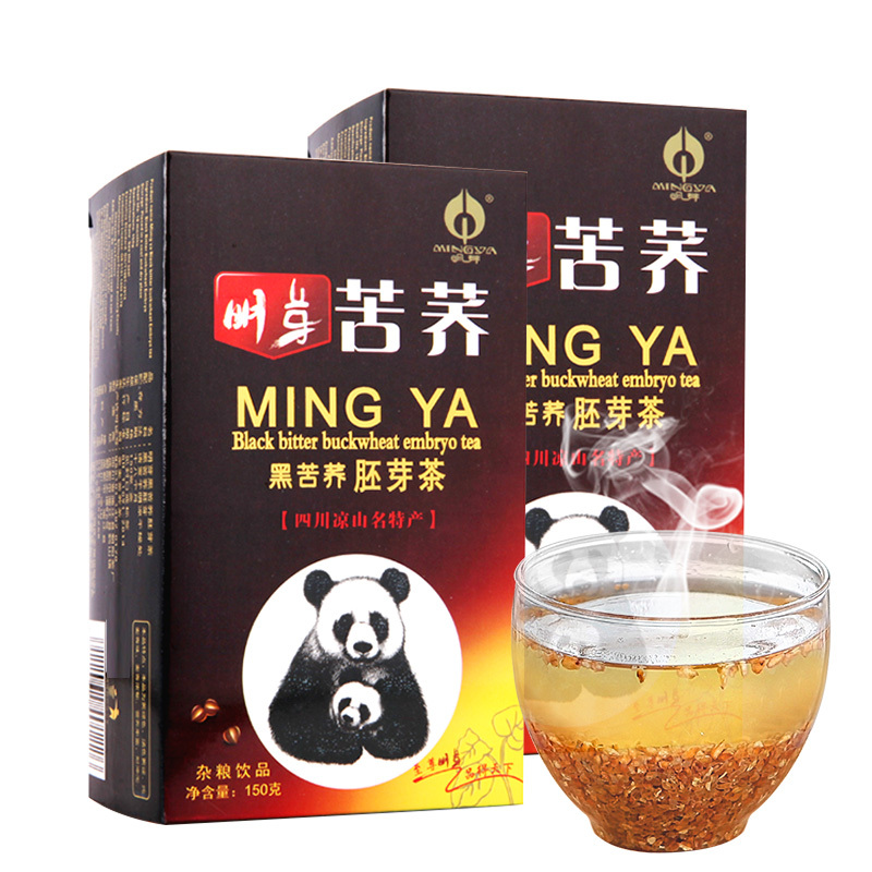 明芽苦荞茶四川大凉山全胚芽苦荞麦花草茶花茶150g*2