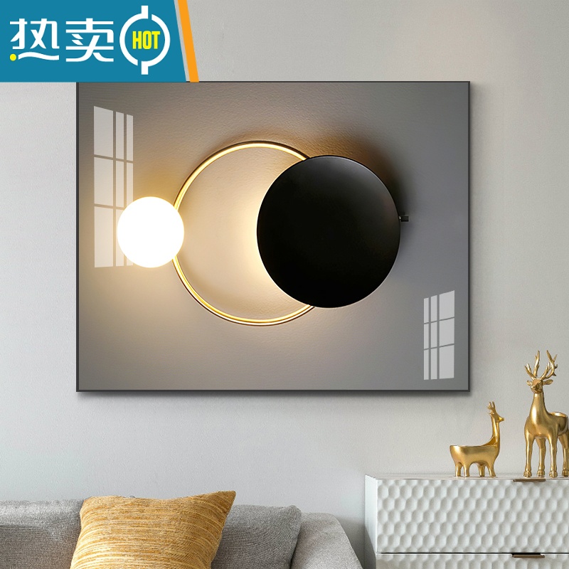 敬平电表箱装饰画可推拉简约现代客厅配电箱免打孔电闸盒遮挡挂画美女装饰画 美若天仙 55*45可容纳45*35左推拉金框TDT水晶