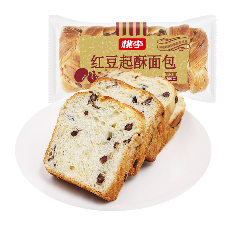 桃李红豆起酥面包280g