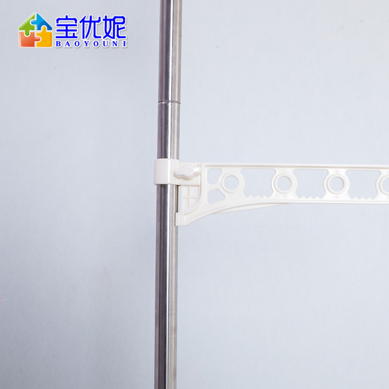 宝优妮 婴儿晾衣架落地折叠晒衣架阳台不锈钢多层尿布架毛巾架宝宝凉衣架户外旋转衣架可挂25件衣服