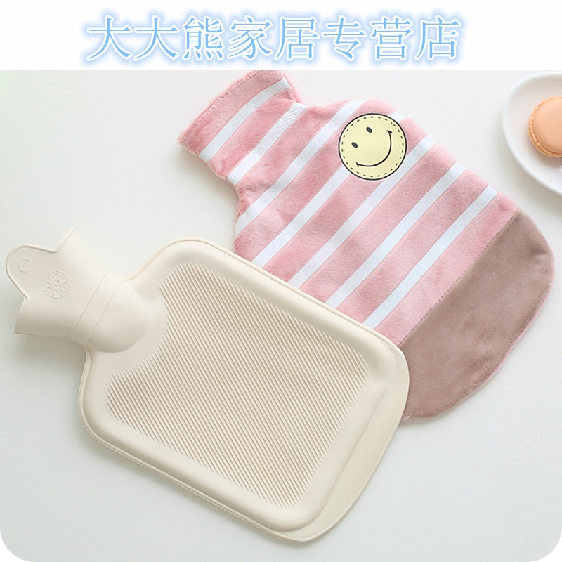 卡通热水袋充水大号注水痛经暖宫毛绒橡胶暖水袋迷你暖手宝