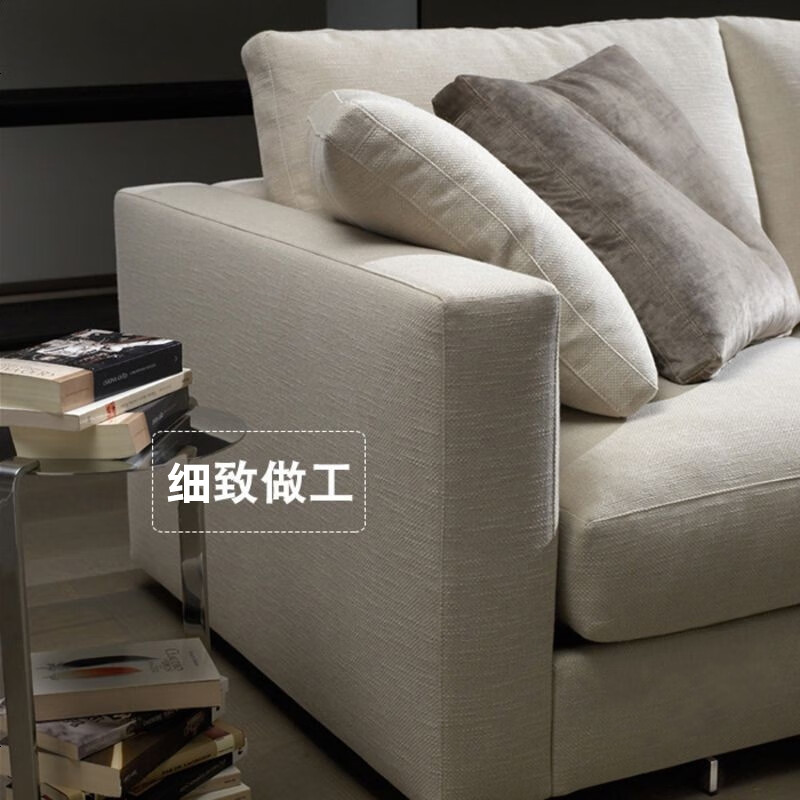 域赢北欧轻奢布艺沙发客厅家用公寓整装简约现代沙发海绵2.1m款高清大图