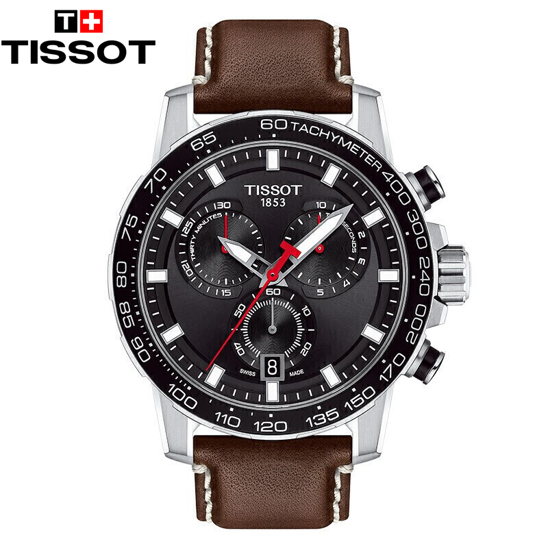 天梭（TISSOT）瑞士手表 速敢系列腕表 皮带石英男表T125.617.16.051.01