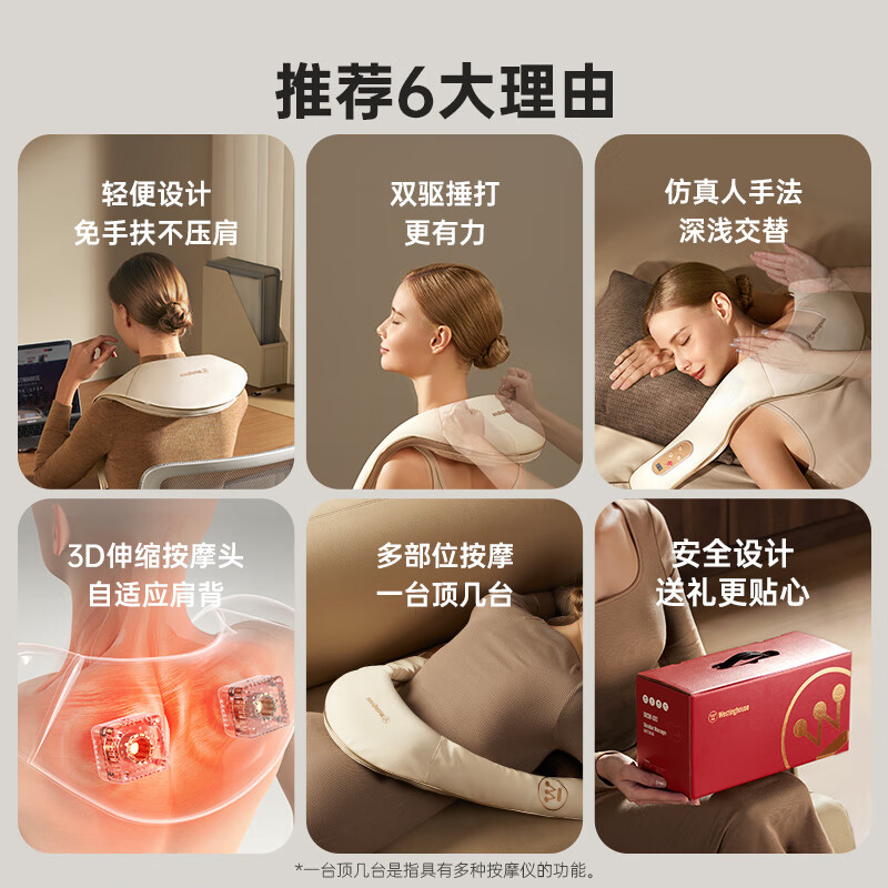 西屋(Westinghouse)颈椎按摩器肩颈敲打披肩仿人手捶打敲打披肩 WCM-UX1高清大图