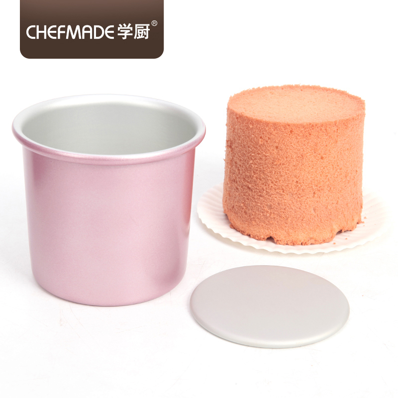 学厨 CHEF MADE 烘焙模具 蛋糕模具 玫瑰金4寸加高活底阳极戚风模具 海绵蛋糕烘焙蛋糕模厨房工具WK9148