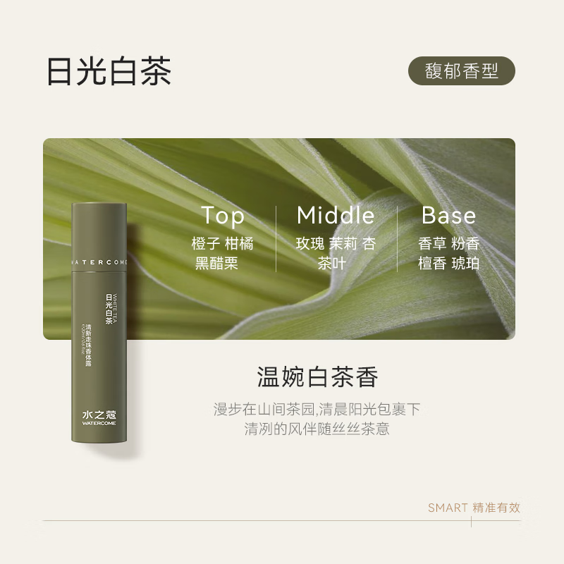水之蔻清新走珠香体露日光白茶20ml*4高清大图