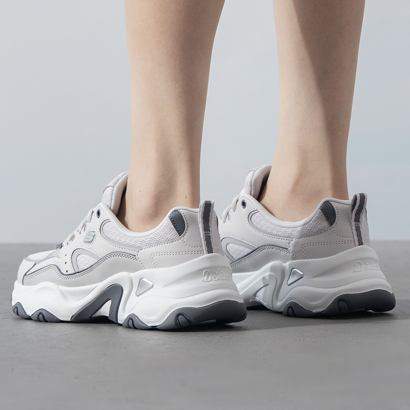 Skechers斯凯奇女鞋新款时尚简约透气熊猫鞋休闲鞋150521-LGSL ZP高清大图