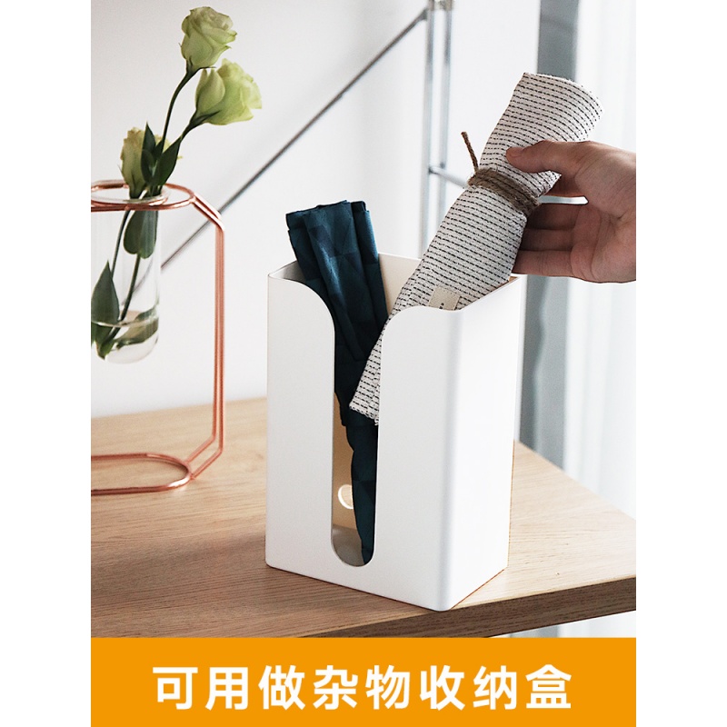 家柏饰(CORATED)卫生间纸巾盒 免打孔壁挂式家用厨房纸巾收纳盒 多功能简约纸巾架高清大图