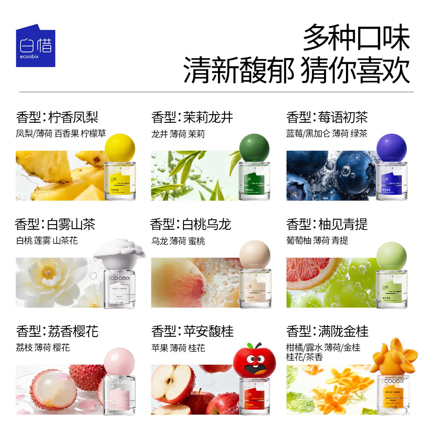 白惜口喷(柠香凤梨)15ml(支)高清大图