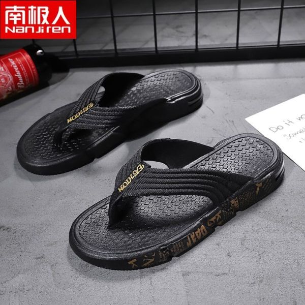 男士气垫拖鞋人字拖男夏潮个性防滑外穿青少年沙滩休闲凉拖 图片 4