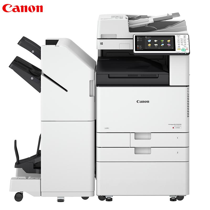 佳能（Canon）iR-ADVC3525 A3彩色数码复印机（复印/打印/扫描/发送/双面同步扫描输稿器/标配工作台）+ 鞍式装订处理器 钛白色
