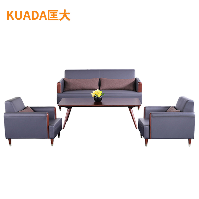匡大 酒店沙发办公沙发 皮艺沙发 办公室接待沙发 西皮 沙发组合 KDT288高清大图